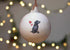 Labrador Black Ceramic Round Bauble